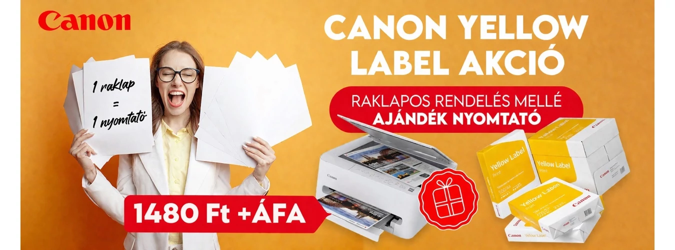 Másolópapír A4, 80g, Canon Yellow Label 500 ív/csomag