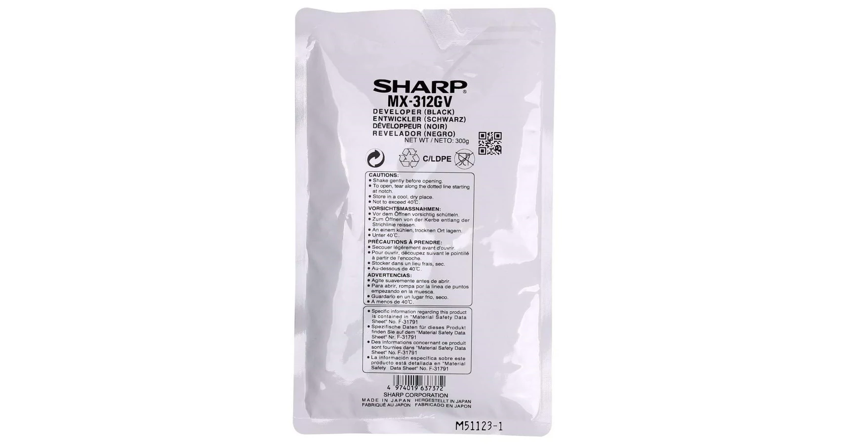 Bloc Developer Sharp Sharp MX312GV developer black ORIGINAL - Sharp - Papír-írószer ...