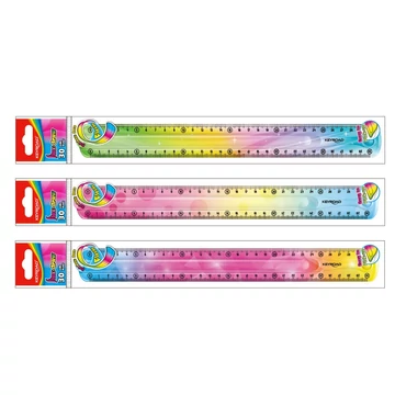 Vonalzó 30 cm, flexibilis Keyroad Flex Draw színátmenetes