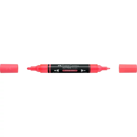 Akril marker kétvégű MULTIMARK 255 Faber-Castell neon narancs