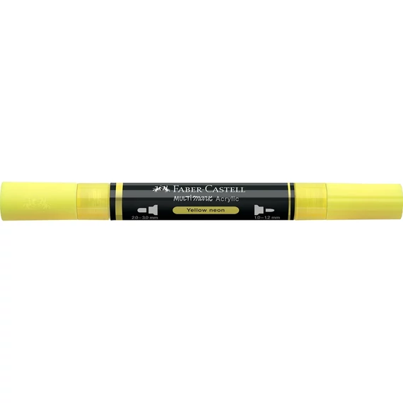 Akril marker kétvégű MULTIMARK 256 Faber-Castell neon sárga