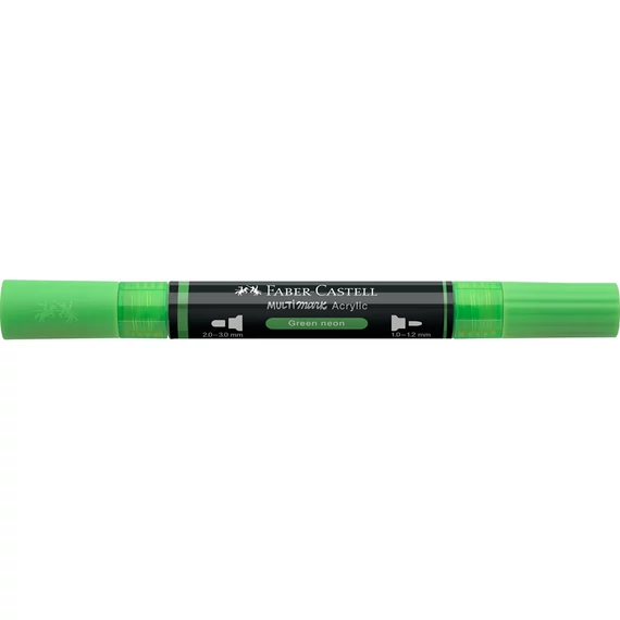 Akril marker kétvégű MULTIMARK 257 Faber-Castell neon zöld
