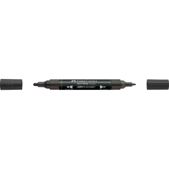 Akril marker kétvégű MULTIMARK 299 Faber-Castell fényes fekete