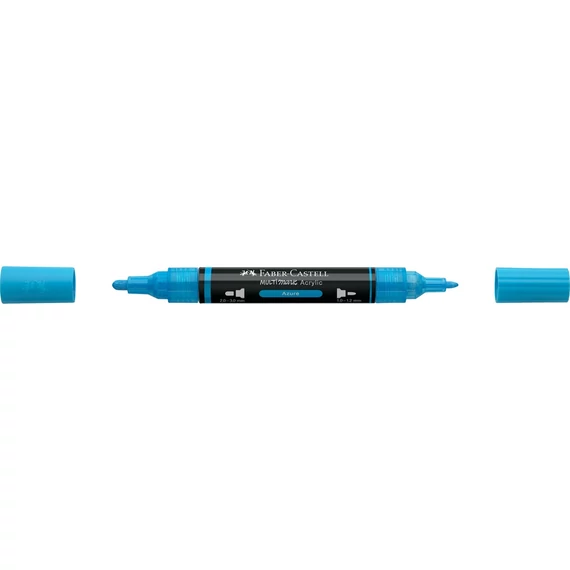 Akril marker kétvégű MULTIMARK 448 Faber-Castell azúrkék