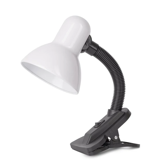 Asztali lámpa, Basic csiptethető, max. 60W, AVIDE, fehér