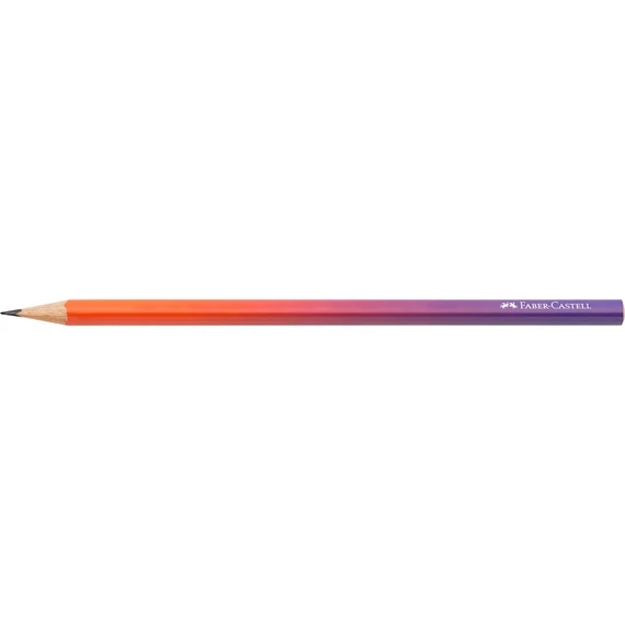 Grafitceruza B, háromszögletű színátmenetes Faber-Castell piros-lila test