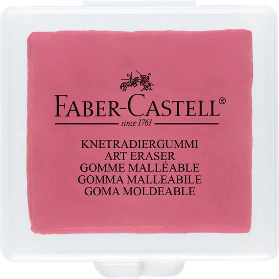 Gyurmaradír műanyag dobozban vegyes színben Faber-Castell sárga,piros,kék
