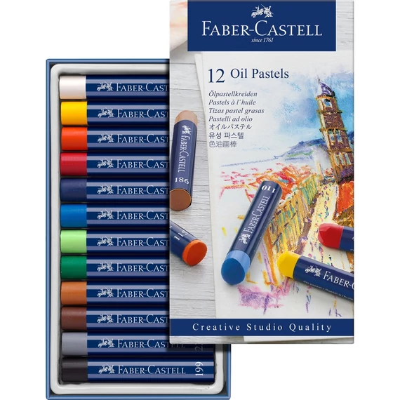 Olajpasztell kréta készlet hengeres test CREATIVE STUDIO Faber-Castell 12klf.szín