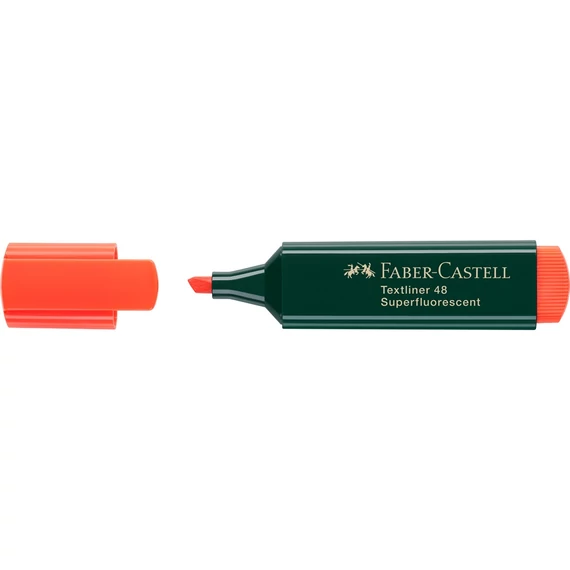 Szövegkiemelő 1-5mm vágott hegyű Faber-Castell 48 fluoreszkáló narancs