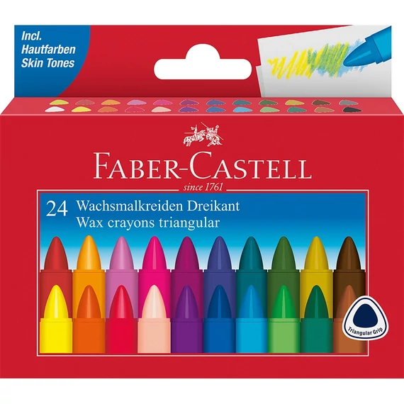 Zsírkréta készlet háromszögletű Faber-Castell 24klf. szín