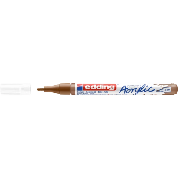 Akril marker 1-2mm, Edding 5300 mogyoró barna
