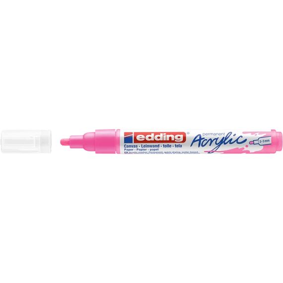 Akril marker 2-3mm, Edding 5100 neon rózsaszín