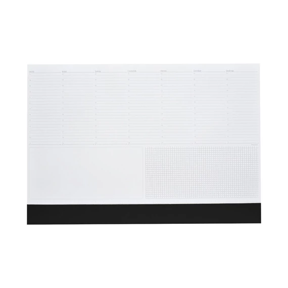 Asztali könyöklő fehér lapokkal fekete műbőrcsíkkal 570 x 390 mm  Realsystem 2026.