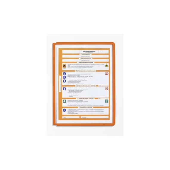 Bemutatótábla panel, A4, 5 db/csomag, Durable Sherpa narancs