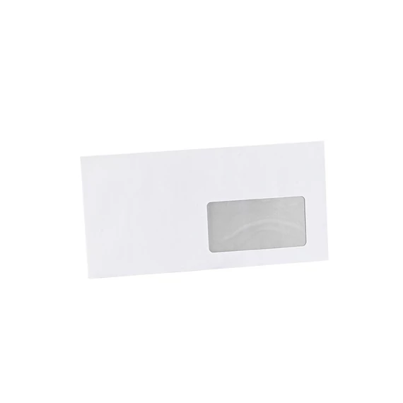 Boríték LA4 enyvezett bélésnyomott jobb ablakos 45x90mm 110 × 220mm J28A20 Bluering® fehér