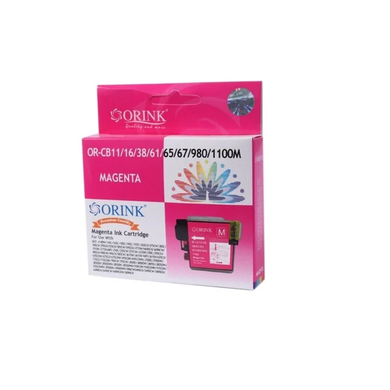 Brother CB11/LC980/LC985/LC1100XL tintapatron magenta ORINK