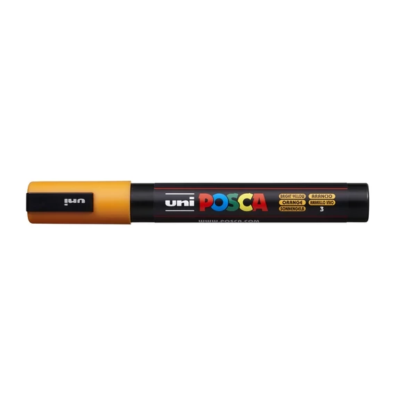 Dekormarker 1,8-2,5mm, Uni Posca PC-5M ragyogó sárga