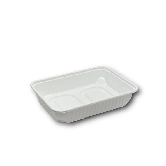 Elviteles doboz - szögletes alj PP 500 ml 50 db/csomag fehér