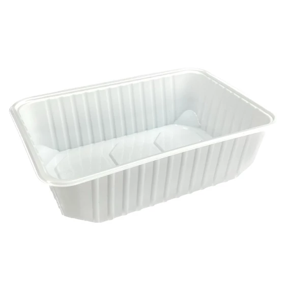 Elviteles doboz - szögletes alj PP 750 ml 50 db/csomag fehér