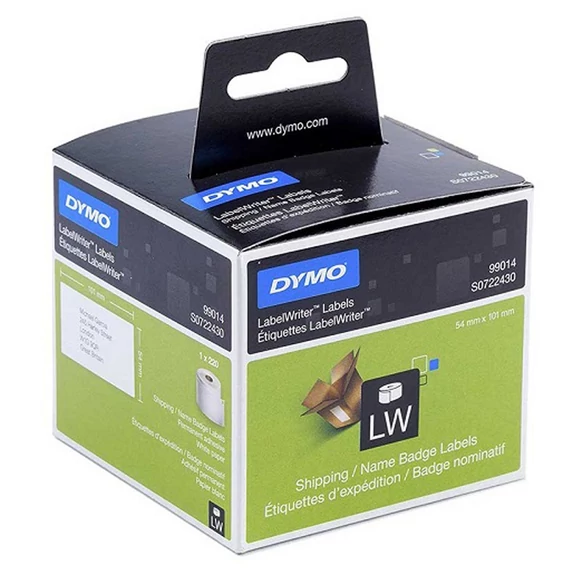 Etikett Dymo LW nyomtatóhoz 54x101mm, 220 db etikett/doboz, Original, fehér