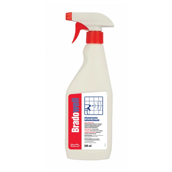 Felületfertőtlenítő antibakteriális tisztító folyadék szórófejes 500 ml Bradowell