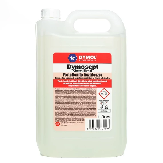 Fertőtlenítő hatású tisztítószer 5 liter Dymosept citrom