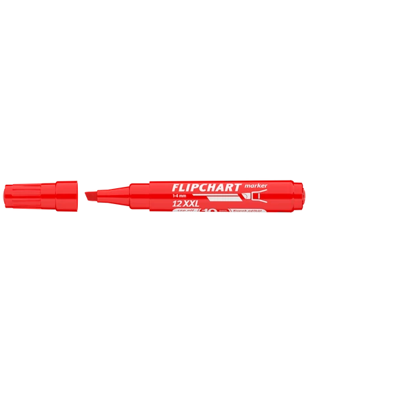 Flipchart marker vízbázisú 1-4mm, vágott Artip 12XXL piros