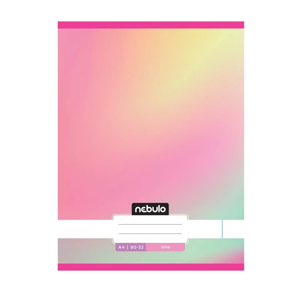 Füzet, A4, sima, 80-32, Monochrome és Gradient minták I., 12 db/csomag Nebulo