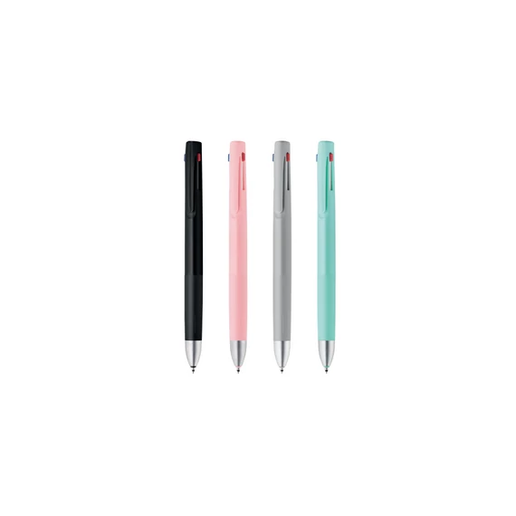 Golyóstoll 0,7 mm, háromszínű, Zebra  bLen 3C, rózsaszín test  írásszín kék