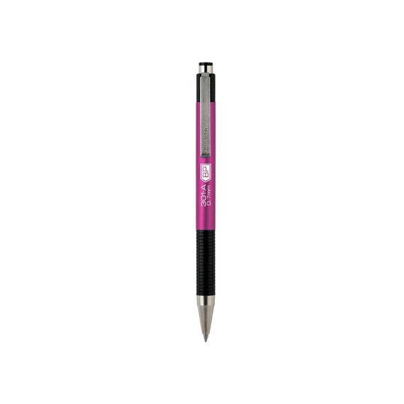Golyóstoll 0,7mm, metál pink test, Zebra F-301A, írásszín kék