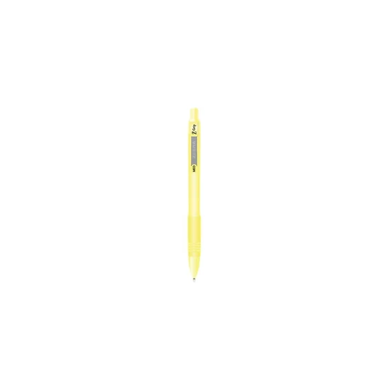 Golyóstoll 1 mm, sárga tolltest, Zebra Z-Grip Pastel, írásszín kék
