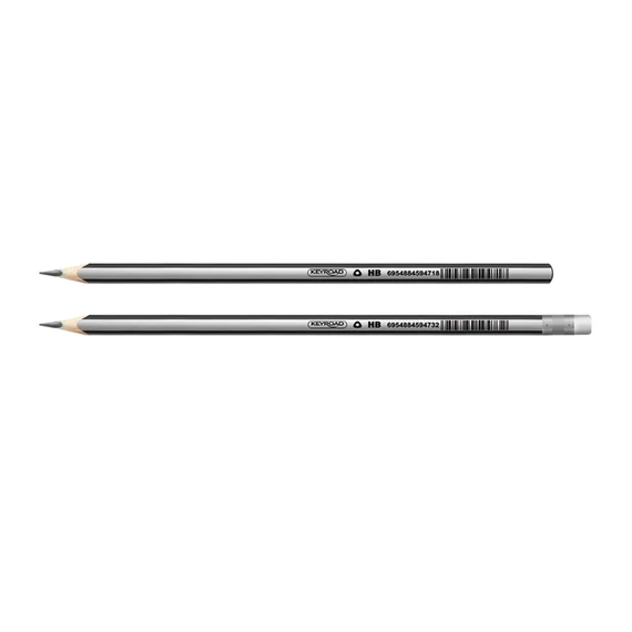 Grafitceruza HB, háromszögletű 12 db/bliszter Keyroad Black