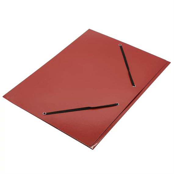 Gumis mappa A4, 400g. karton Glossy piros