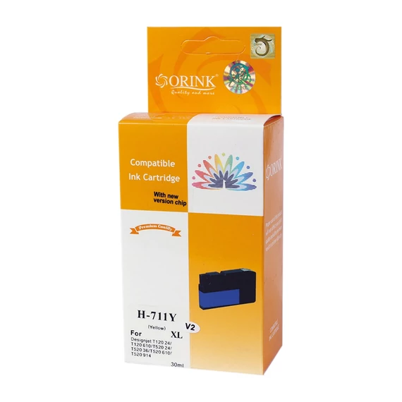 Utángyártott Hp 711XL/CZ132A tintapatron yellow ORINK