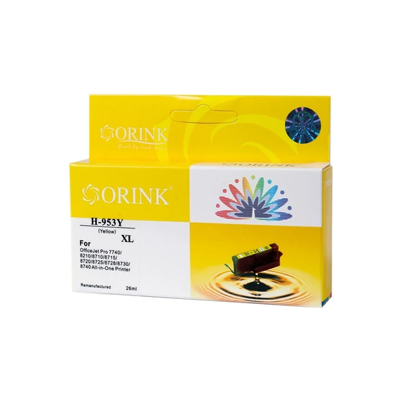 Utángyártott Hp 953XL/F6U18AE tintapatron yellow ORINK