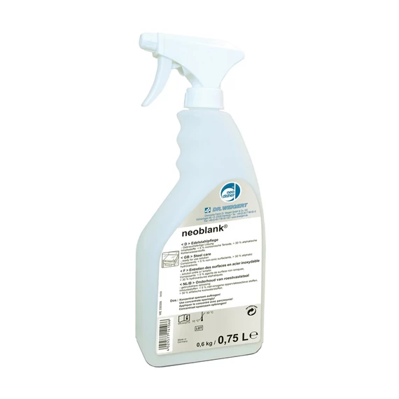 Inox/nemesacél tisztító/ápolószer szórófejes 750 ml Neoblank