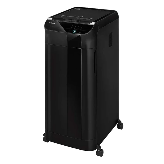 Iratmegsemmisítő, 600lap, mikrokonfetti vágás 2x12mm, Fellowes® AutoMax 600M, fekete