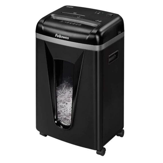 Iratmegsemmisítő, 9lap, mikrokonfetti vágás 2x12mm, Fellowes® Microshred 450M