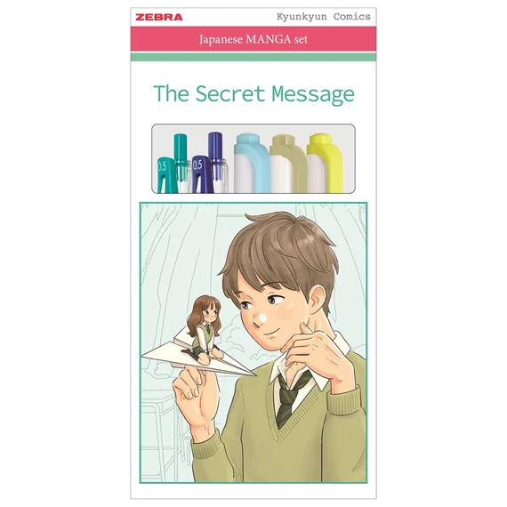 Írószer készlet, Zebra Manga Set, The secret message, 5 darabos