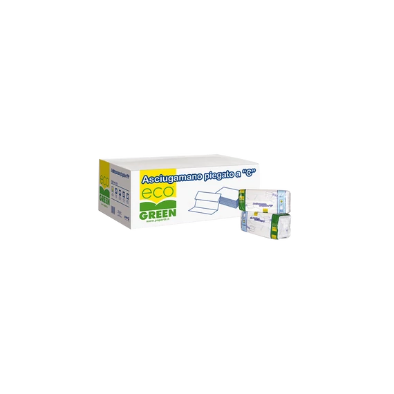 Kéztörlő 1 rétegű C hajtogatású újrahasznosított 150 lap/csomag 24 csomag/karton Paperdi ecogreen_AC.351/C fehér