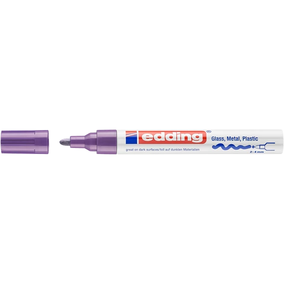 Lakkmarker 2-4mm, kerek Edding 750 lila