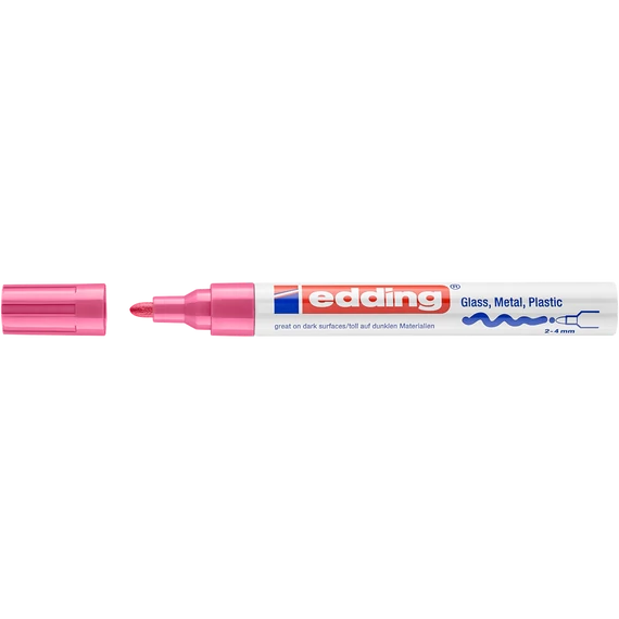 Lakkmarker 2-4mm, kerek Edding 750 rózsa