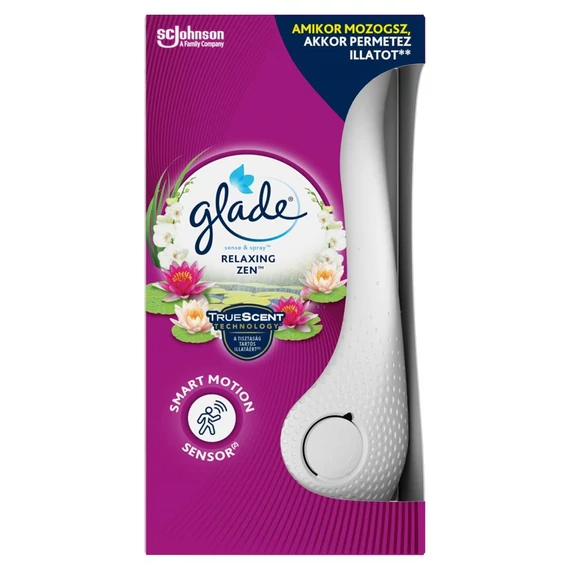 Légfrissítő készülék + utántöltő 18 ml Glade® Sense&Spray Relaxing Zen/Japán kert