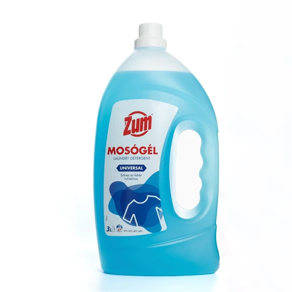 Mosógél 3 liter (37 mosás) fehér és színes ruhákhoz Universal Zum