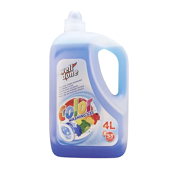 Mosógél 4 liter (53 mosás) színes ruhákhoz Well Done Fine Color