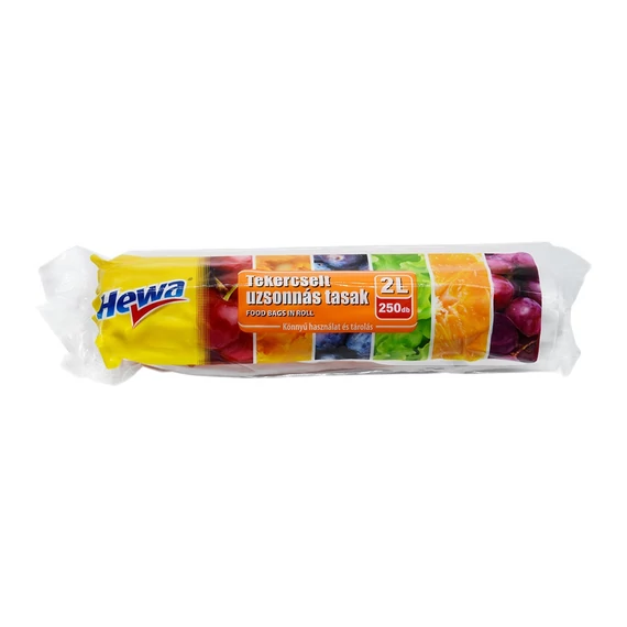 Nylon zacskó 23 x 26,5 cm 250 db/tekercs uzsonnás rollos