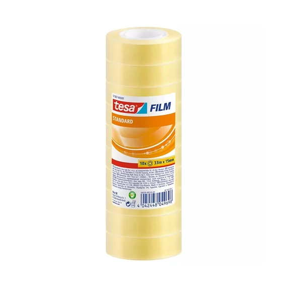 Ragasztószalag 15mmx33m irodai Tesa 10 db/csomag, átlátszó