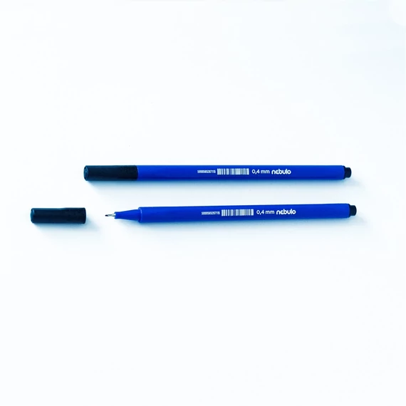 Rostirón, tűfilc 0,4mm, háromszög test Nebulo 722-B, fekete