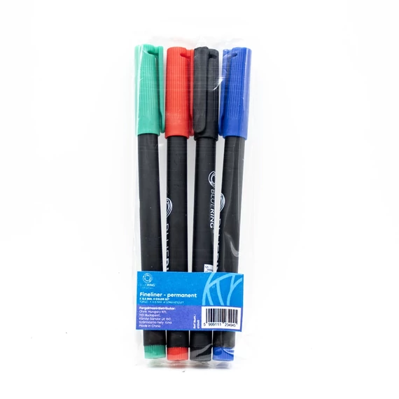 Rostirón, tűfilc alkoholos készlet, 0,5mm OHP Bluering® F, 4 klf. szín