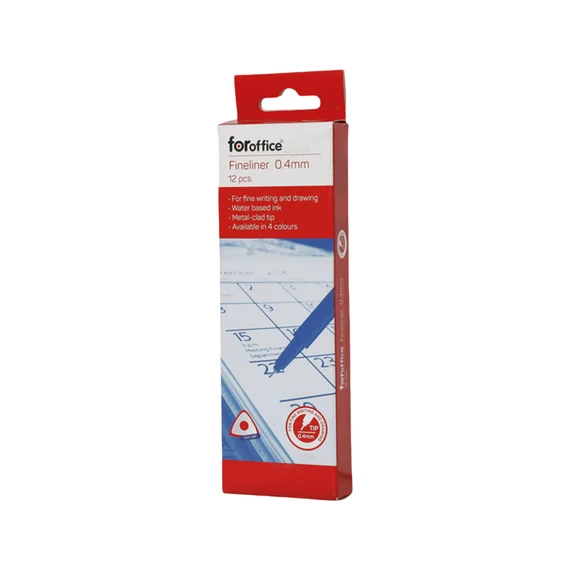 Rostirón, tűfilc vízbázisú, 0,4mm, Foroffice kék